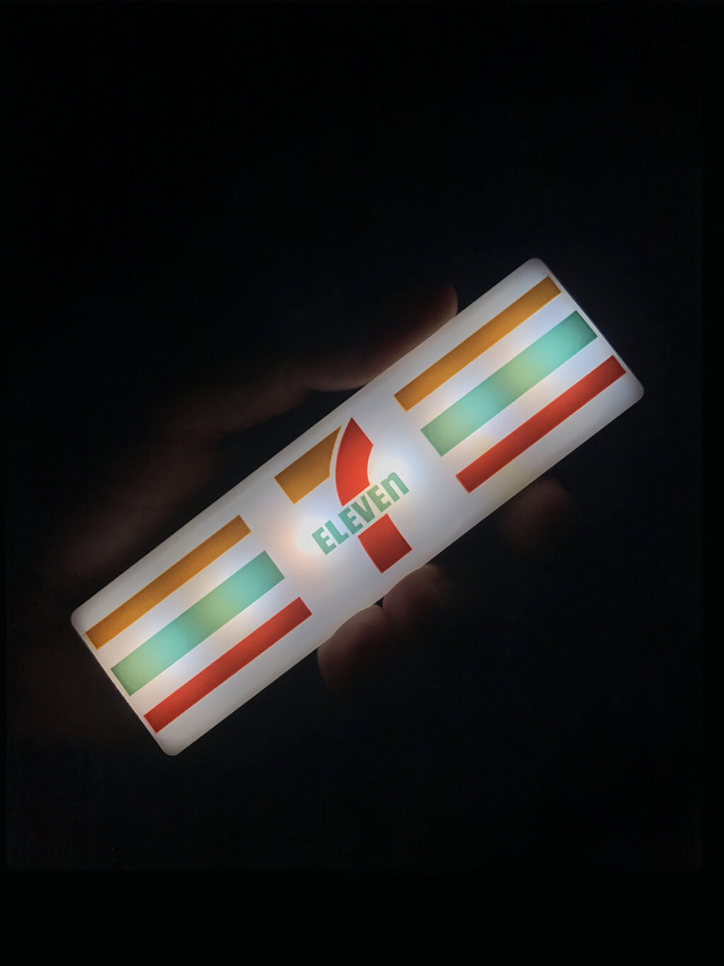 Convenience store refrigerator sticker creative light display board can magnetically attract Rosen 711 family lightbox toy model to emit light - Korvel