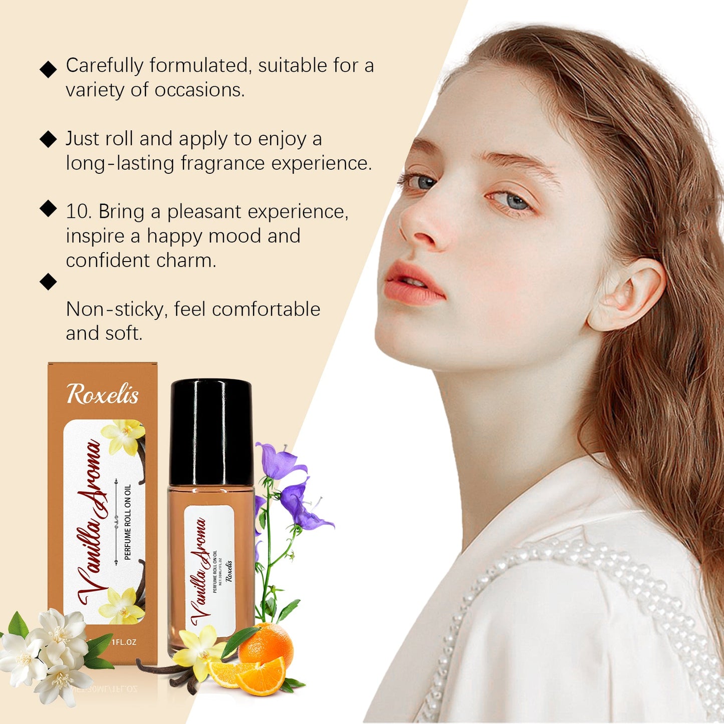 Perfume de Bola de Naranja y Vainilla - Fragancia Elegante y Portátil