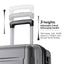 Expanable Spinner Wheel 2 Piece Luggage Set ABS Lightweight Suitcase with TSA Lock 20inch+24inch Dark Gray + Plastic - Korvel