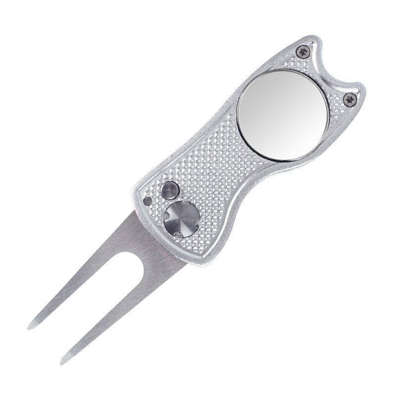 Premium Folding Golf Divot Tool with Aluminum Handle