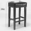 Counter Height 29" Bar Stools for Kitchen Counter Backless Faux Leather Stools Farmhouse Island Chairs (29 Inch Gray Set of 2) - Korvel