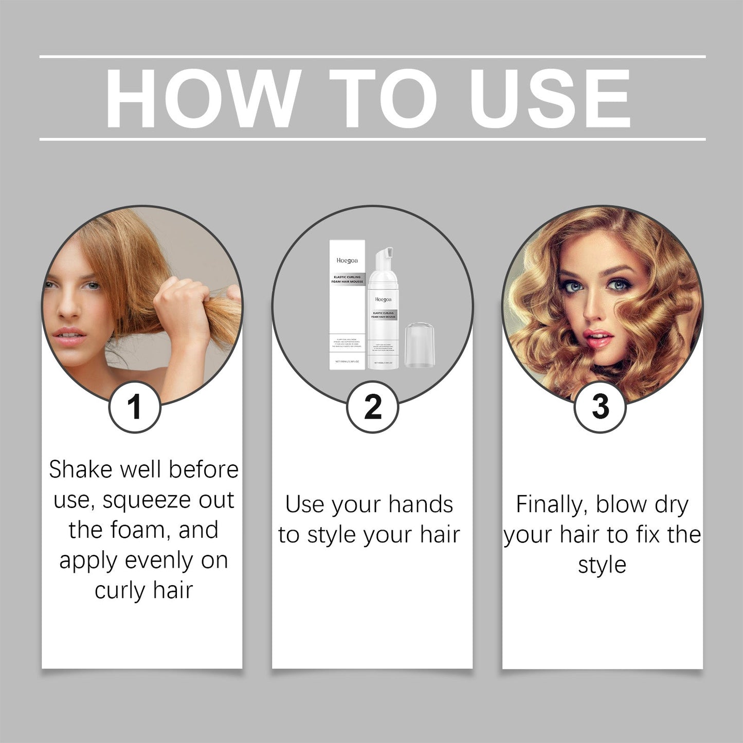 Lightweight Hair Styling Mousse for Volume and Control
