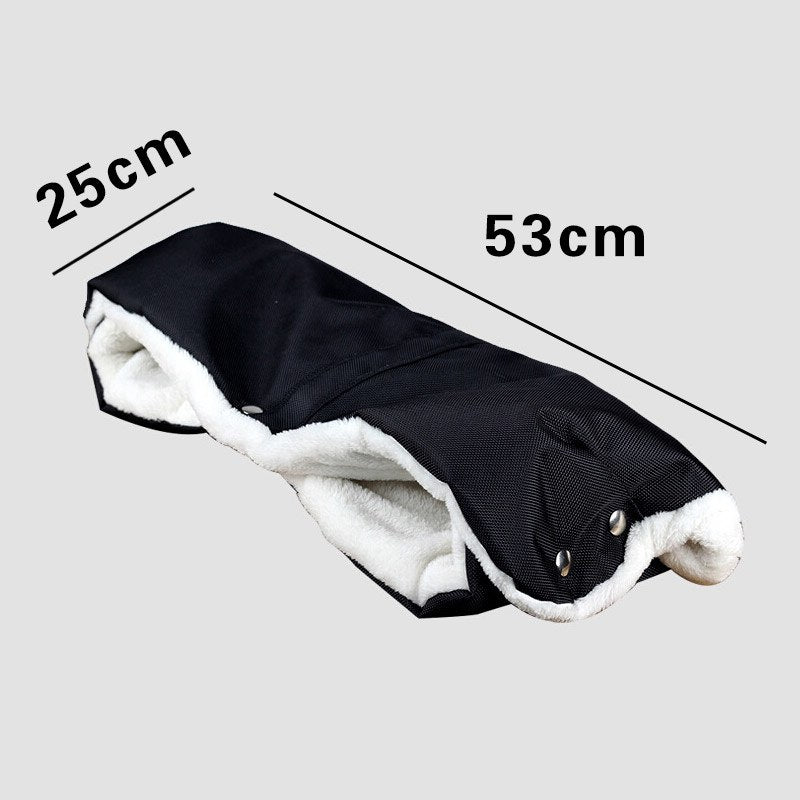 Warm Baby Winter Stroller Gloves Thicken Stroller Hand Muff Pram Accessories Waterproof Kids Pushchair Hand Cover Fur Mittens - Korvel