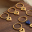 Heart Shape Lapis Lazuli Dangle Earrings - Korvel