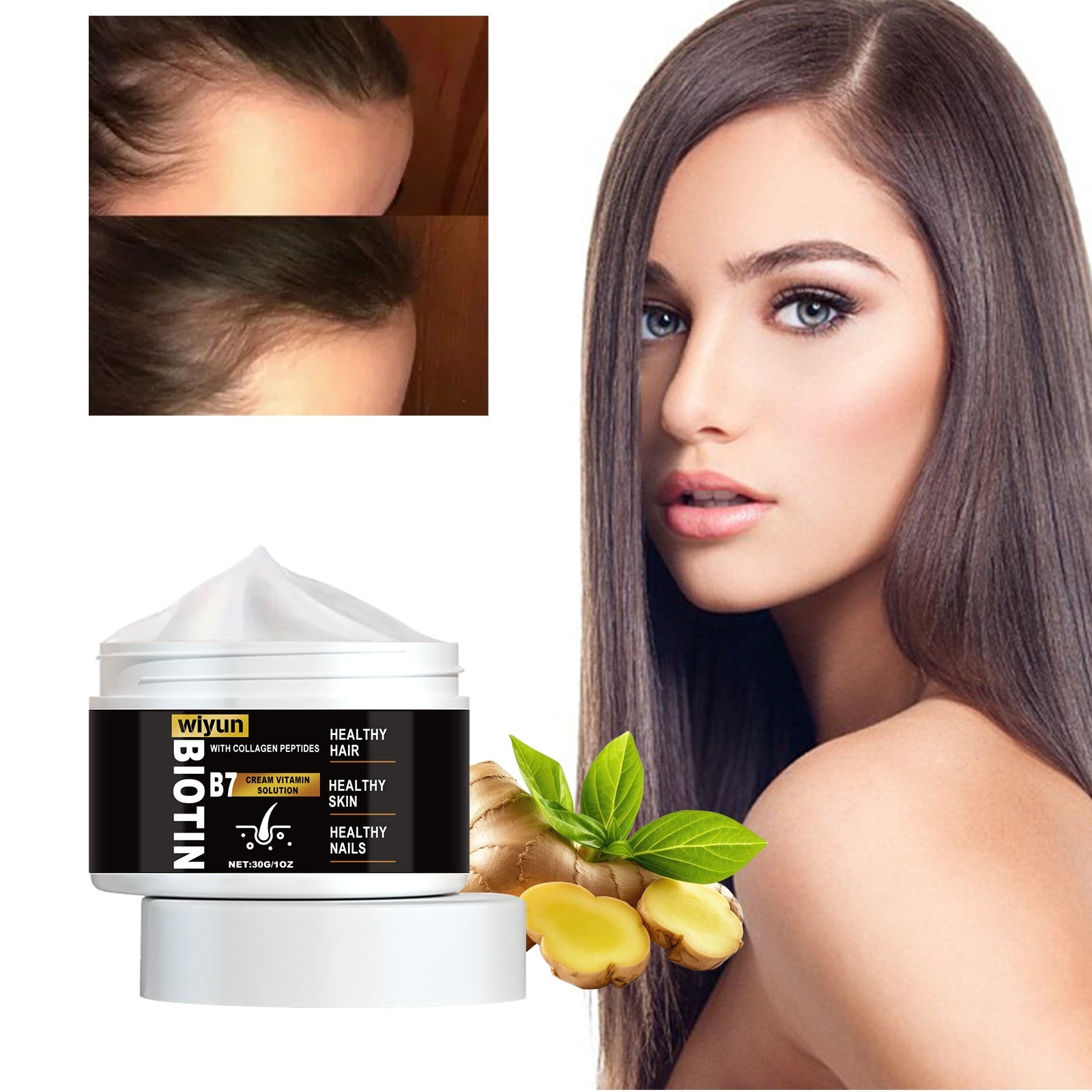 Biotin Cream, Scalp Massage Moisten Root Of Hair Care In The Off Strong Hair Thick Hair Cream - Korvel