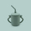 Children's Silicone Water Cup With Straw Silicone Anti-Drop Water Cup Leak-Proof Binaural Training Learning Drinking Cup - Korvel