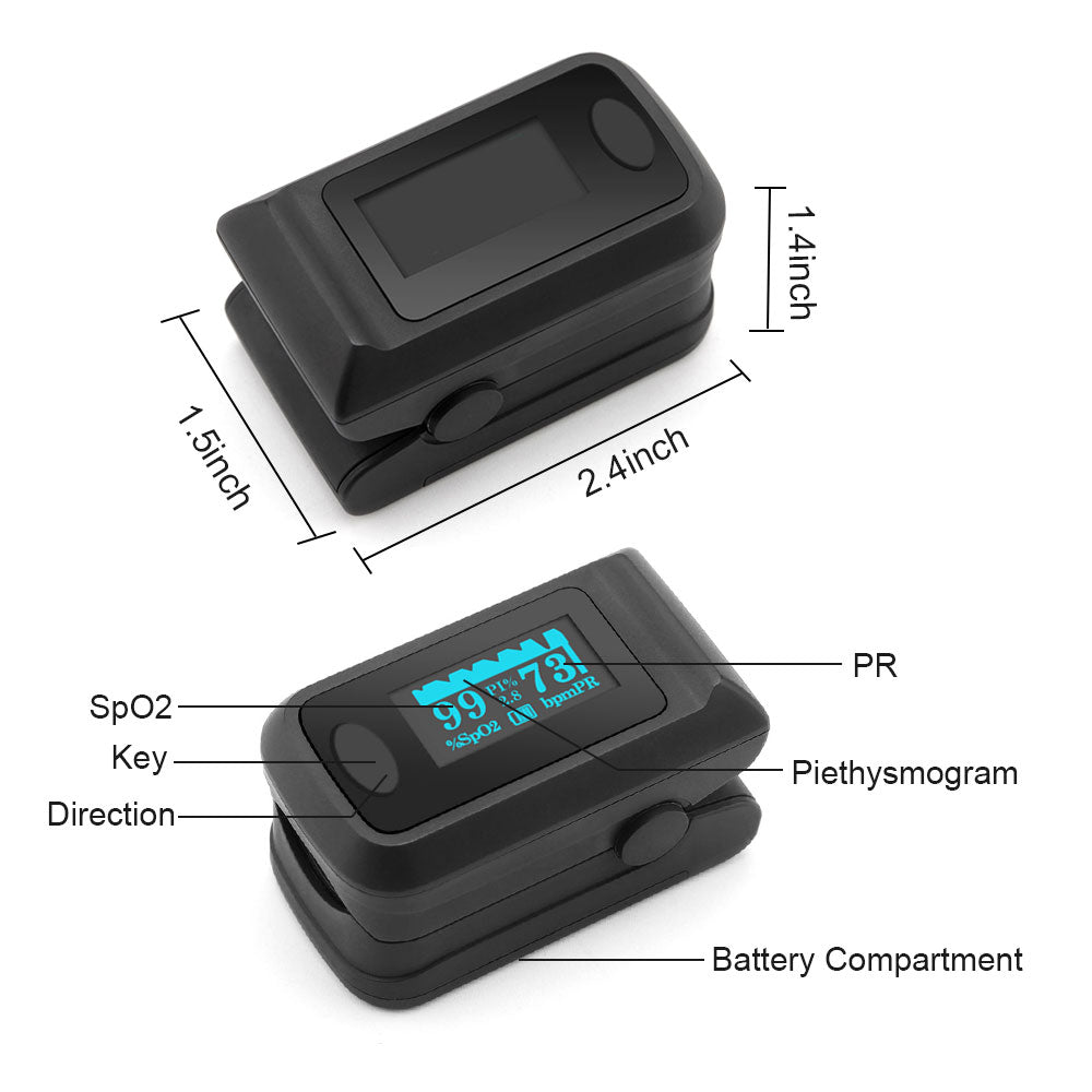 Oximeter fingertip pengukur kadar oksigen dalam Darah oxymeter spo2 dan Pulse Oximeter - Korvel