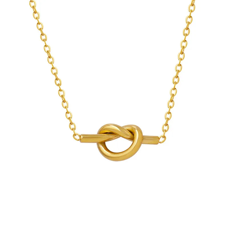 18K Gold-Plated Knotted Necklace - Korvel
