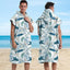 Hooded Towel Ultra-fine Fiber Zipper Wearable Bathrobe Cape Beach Towel - Korvel