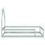 Twin Size Wood Bed with House-Shaped Headboard in Light Green