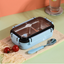Simple and stylish portable stainless steel heat preservation and anti-scalding partition lunch box - Korvel