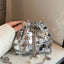 Drawstring Sequin Crossbody Bag - Korvel