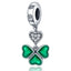 U-shaped Horseshoe Clover Wishing Tree Pendant Copper Silver Plated DIY Jewelry - Korvel
