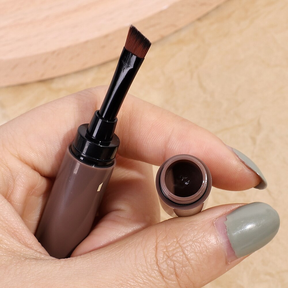 Waterproof Brown Grey Eyebrow Dyeing Cream Pencil Natural Lasting Non-smudge Setting Dye Eye Brow Pen with Brush Makeup Cosmetic - Korvel