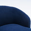 Teddy Fabric Swivel Accent Armchair - Dark Blue