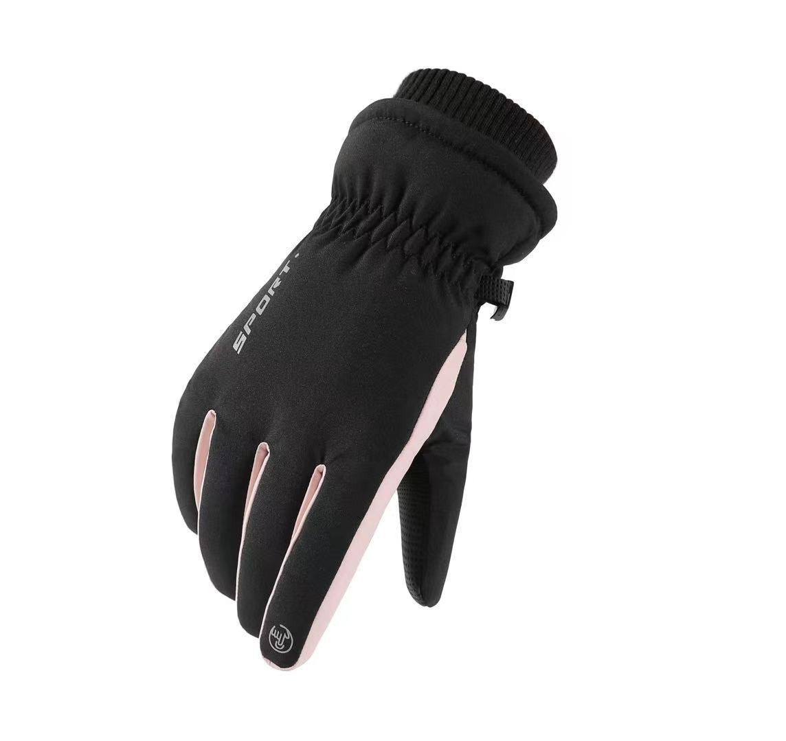 Winter Gloves For Men And Women Plus Down Warm Touch Screen Windproof Waterproof Outdoor Riding Gloves Thickened Cotton Ski Gloves - Korvel