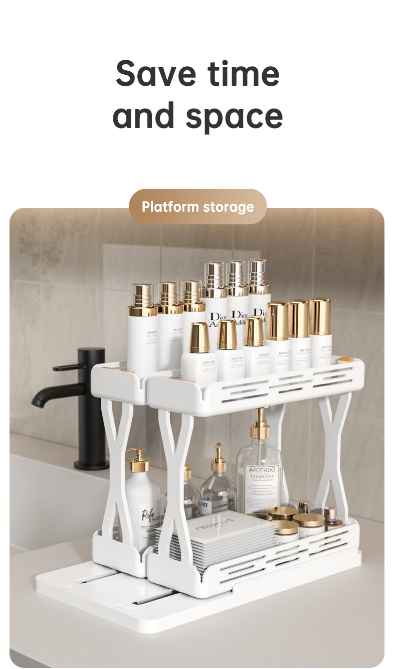 Pull out Rotating Spice Rack Organizer for Cabinet Rotate Makeup Organizer Slide Bottle Box Holder Plastic Seasoning Spice Rack - Korvel