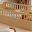 Twin Floor Bed Frame with Fence, Wood Kids Floor Beds Frame for Bedroom Playroom,Natural - Korvel