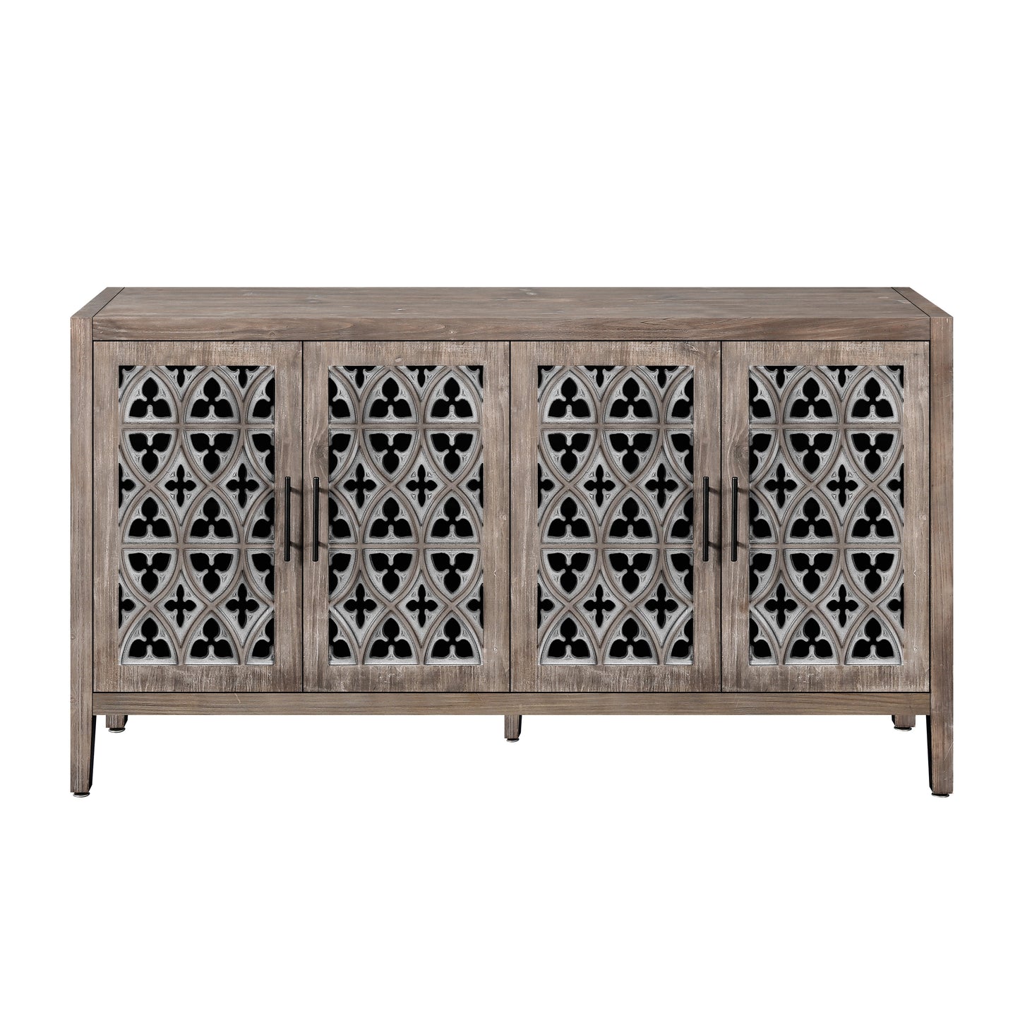 Hollow Four Door Antique Cabinet - American Country Style