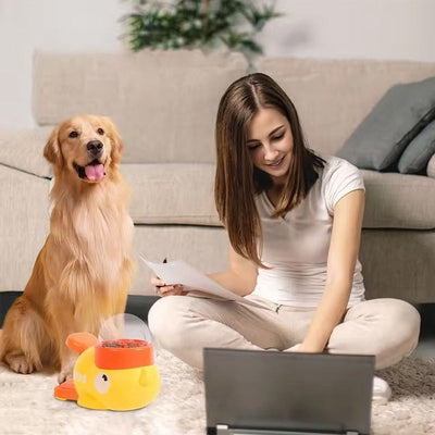 Intelligent Cartoon Dog Automatic Feeder: Large Capacity, Anti - slip, Doubles as Toy & Feeding Utensil - Korvel