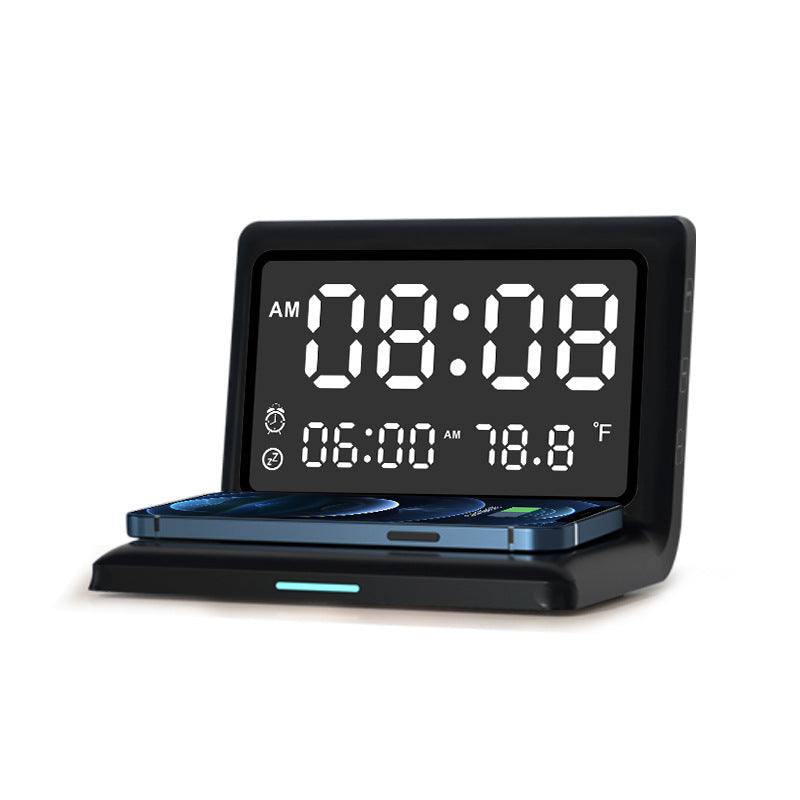 Alarm Clock Wireless Charger For Apple Wireless Fast Charging Multi-Function 3-In-1 Mobile Phone Wireless Charging - Korvel