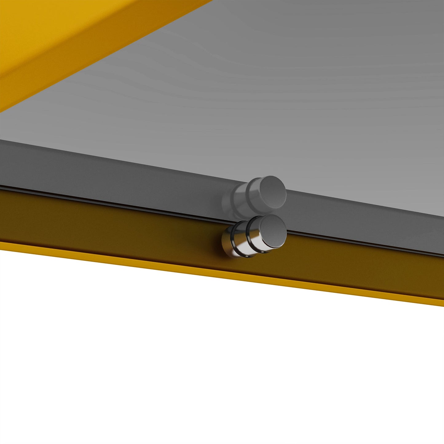 Rectangle Coffee Table with Gray Tempered Glass top and Golden Legs, Modern Table for Living Room - Korvel