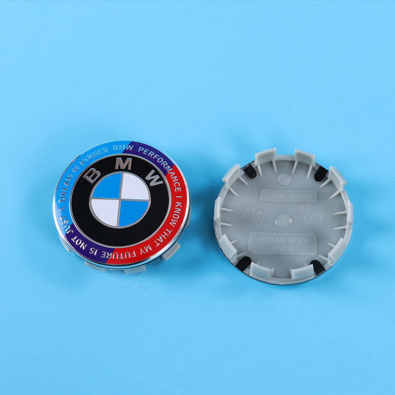 Suitable for BMW front and rear standard wheel hub covers 56/68mm 3 Series 5 Series X1X5X6M logo co branded center cover logo - Korvel