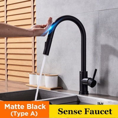 Premium 304 Stainless Steel Kitchen Faucet with Pull-Out Spray