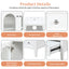 Meuble de salle de bain blanc de 24" avec lavabo et rangement