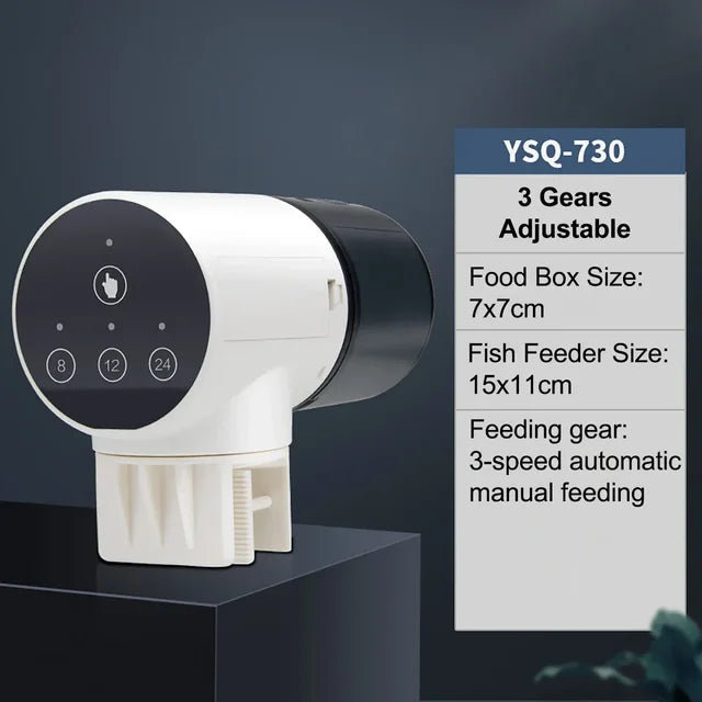 Fish tank feeder intelligent small and large capacity aquarium koi goldfish timed automatic fish feeder - Korvel