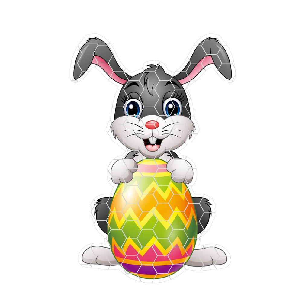 Reflective honeycomb lattice soft magnetic car sticker Easter Easter egg rabbit Santa Claus - Korvel