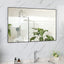 Modern Black Bathroom Mirror - 36x24 Inch Aluminum Frame