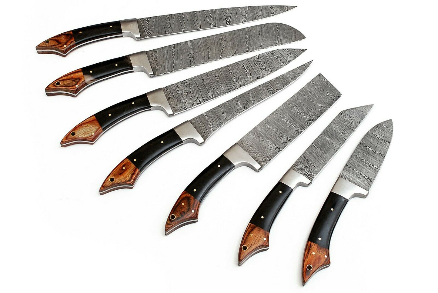 Premium 7-Piece Handmade Damascus Steel Culinary Set - Korvel