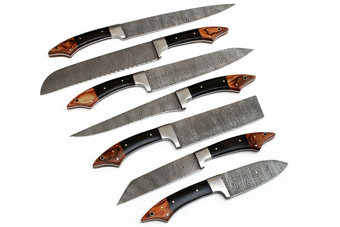 Premium 7-Piece Handmade Damascus Steel Culinary Set - Korvel