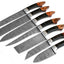 Premium 7-Piece Handmade Damascus Steel Culinary Set - Korvel