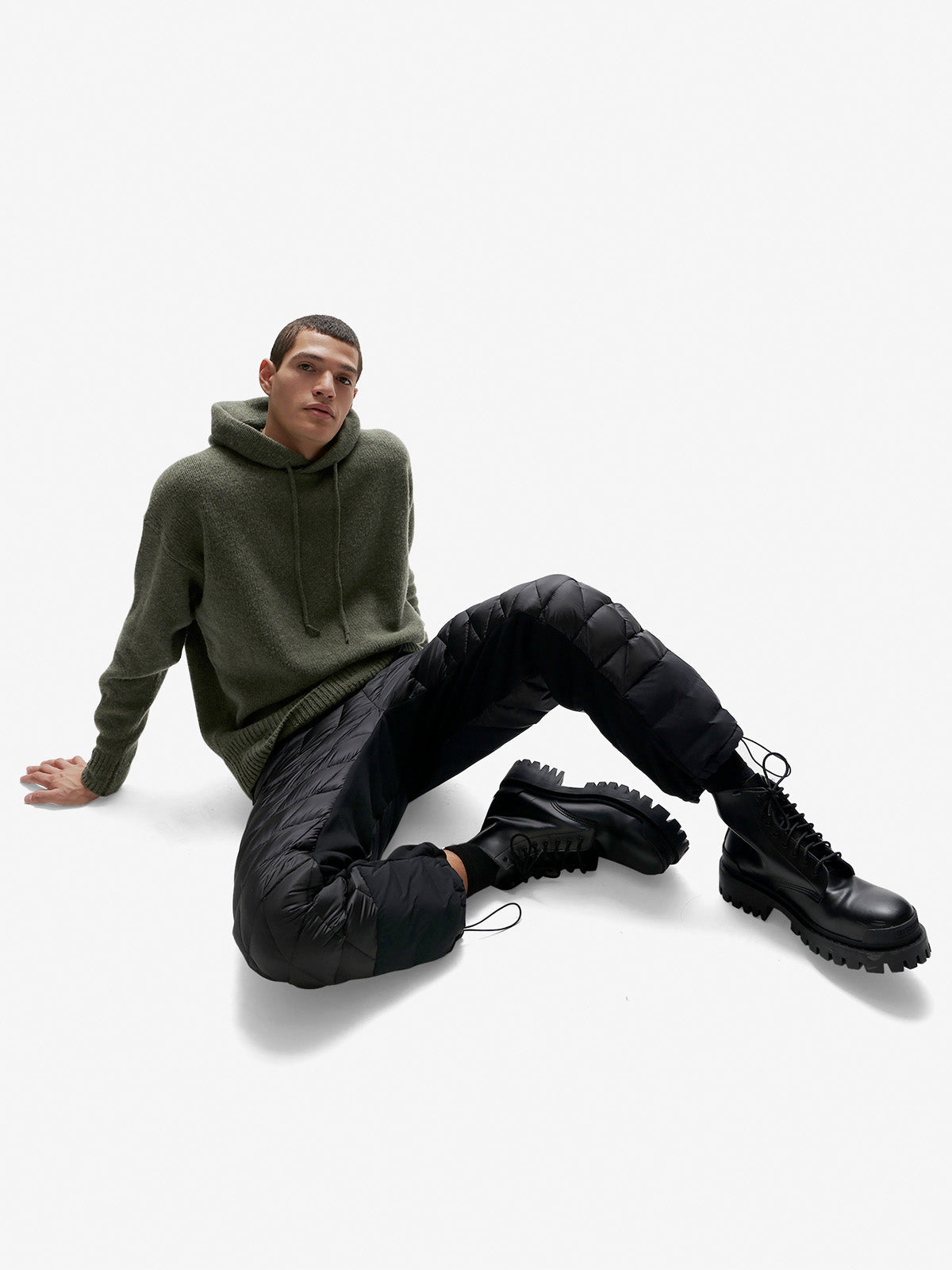 Pantalón de sudadera híbrido - Negro