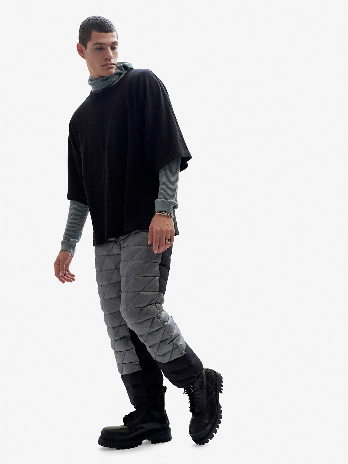 Pantalon de survêtement hybride en duvet - Gris ardoise