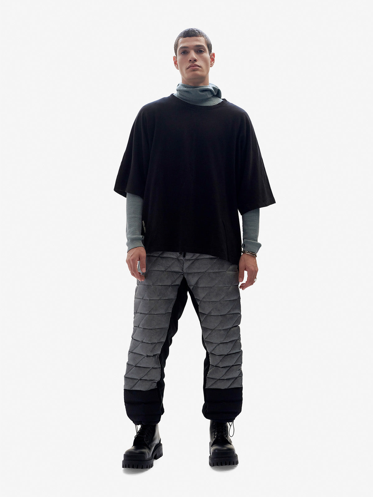 Pantalon de survêtement hybride en duvet - Gris ardoise
