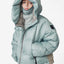 Doudoune courte en duvet - Gris ardoise