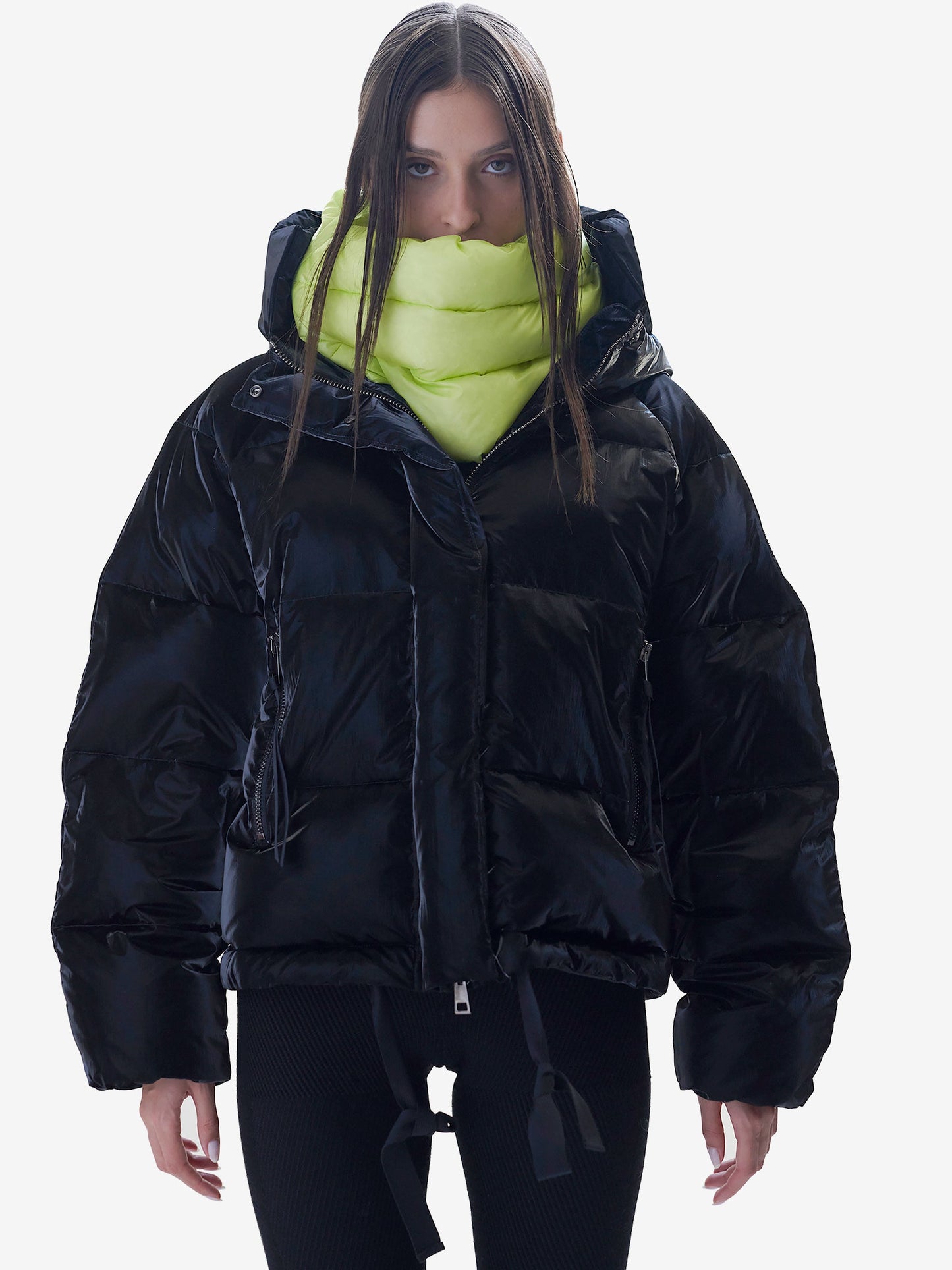 Veste courte en duvet - Noir