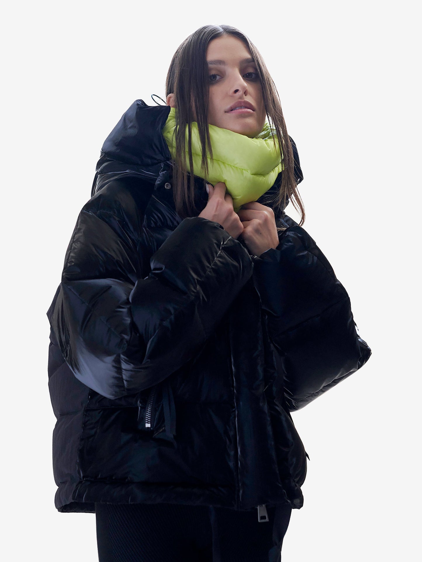 Veste courte en duvet - Noir