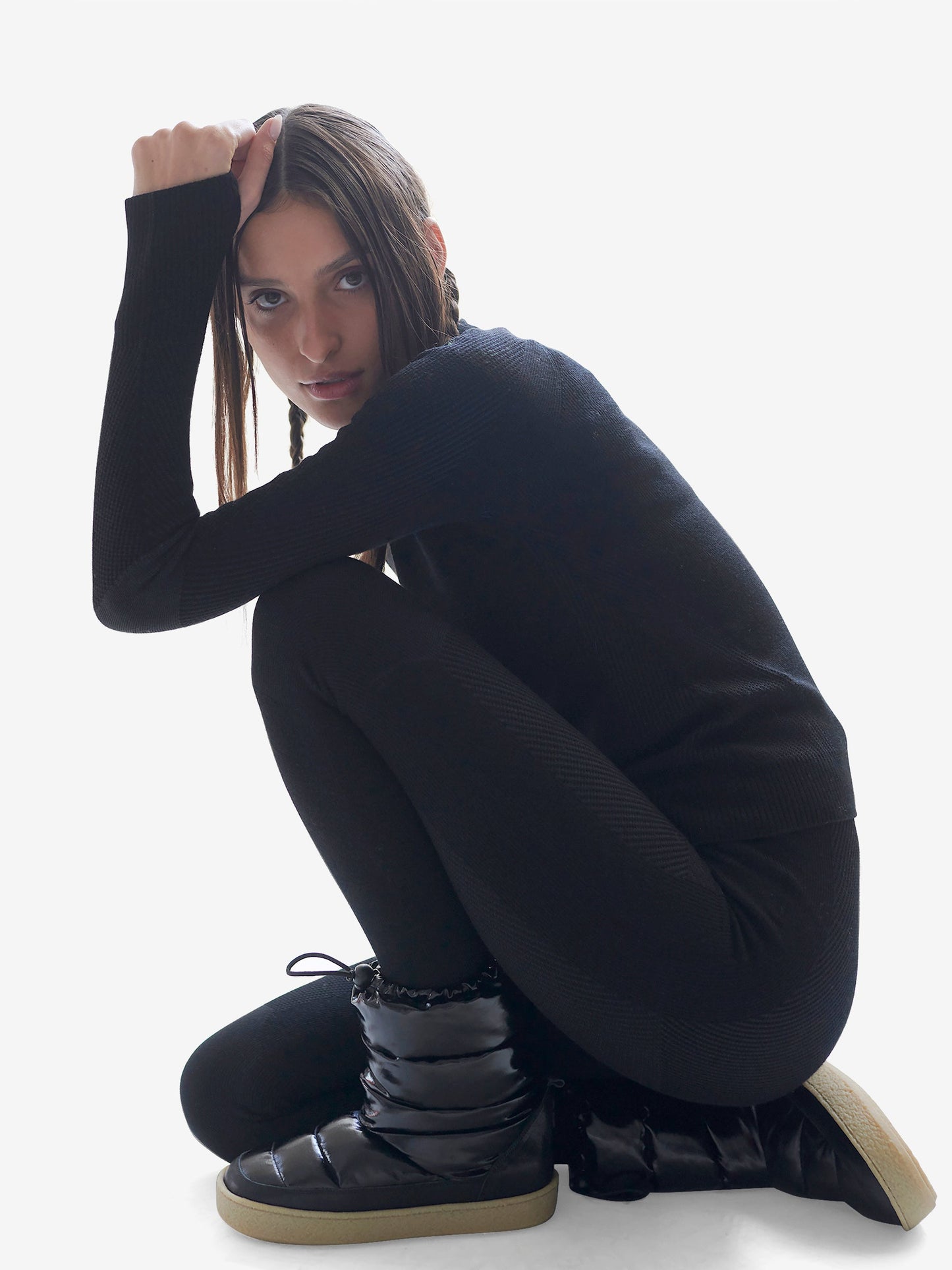 Suéter Airwarm de Cuello Alto - Negro