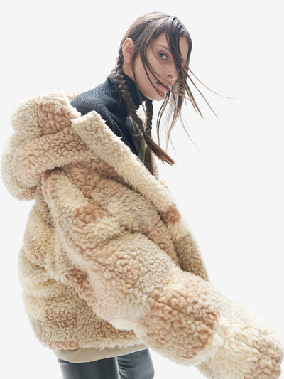Doudoune Sherpa en duvet - Mélange naturel