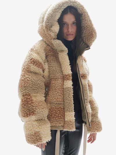 Doudoune Sherpa en duvet - Mélange naturel