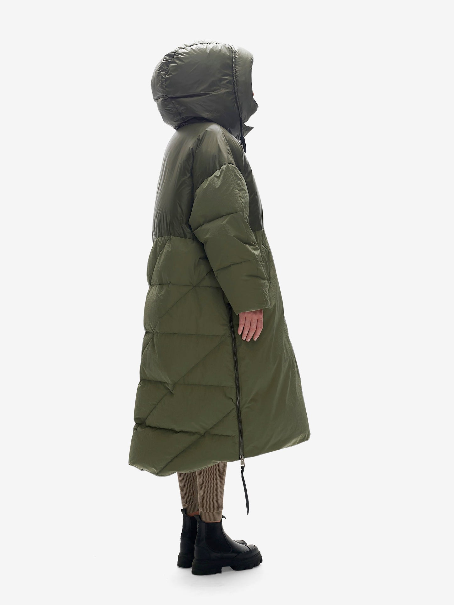 Long Down Puffer - Stone Green - Korvel