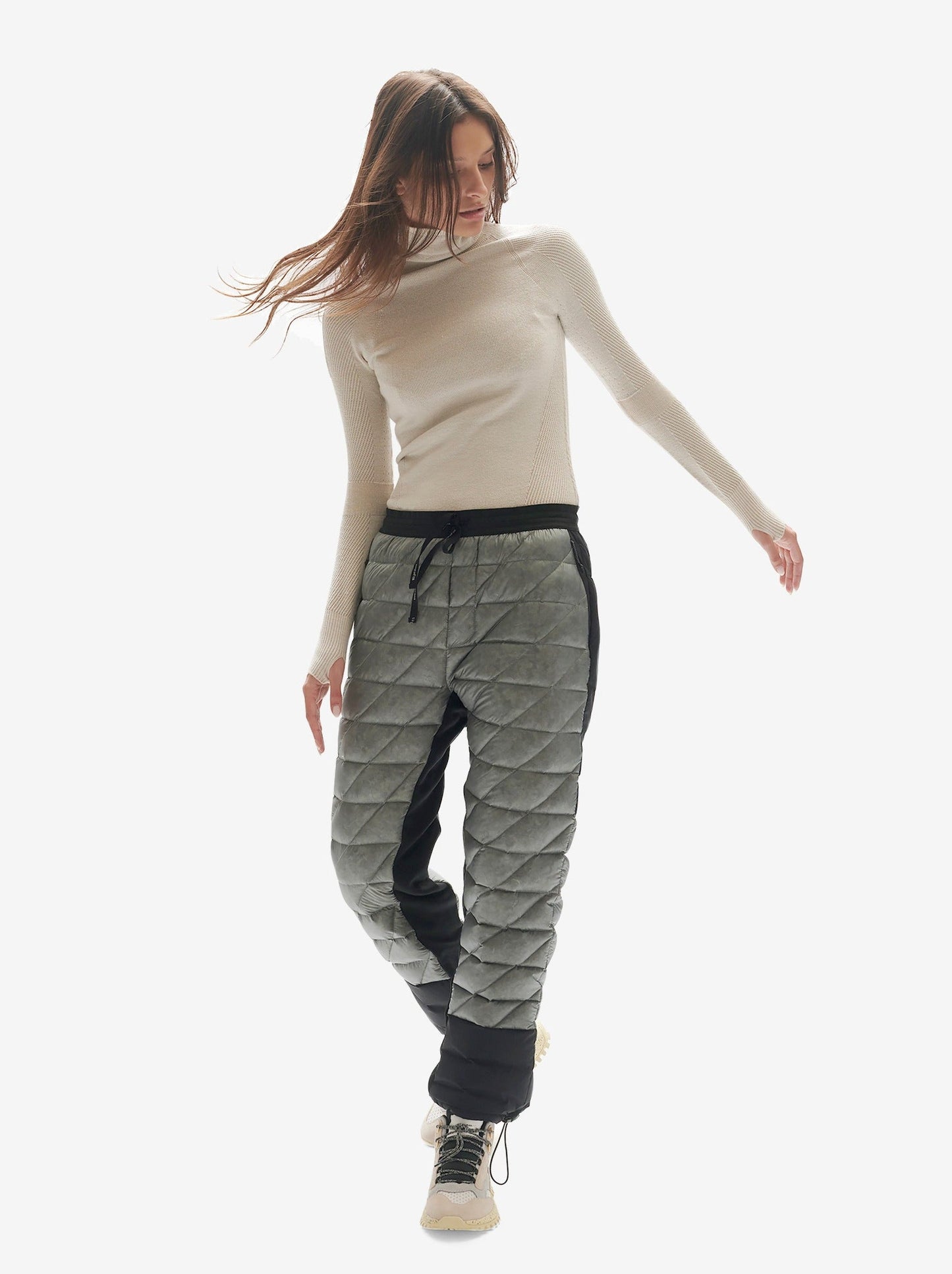 Pantalon de survêtement hybride en duvet - Gris ardoise