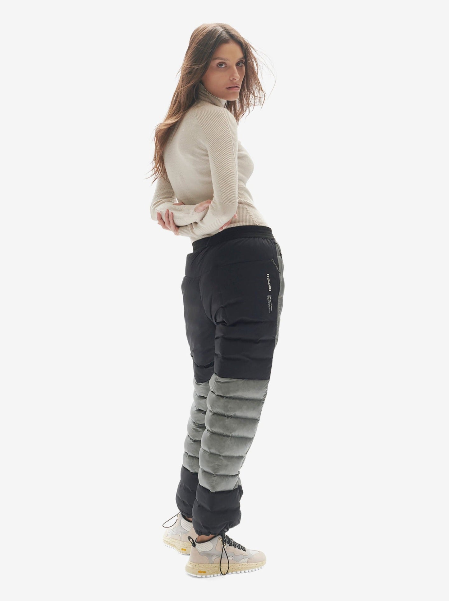 Pantalon de survêtement hybride en duvet - Gris ardoise