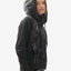 Down Zip Hoodie - Black