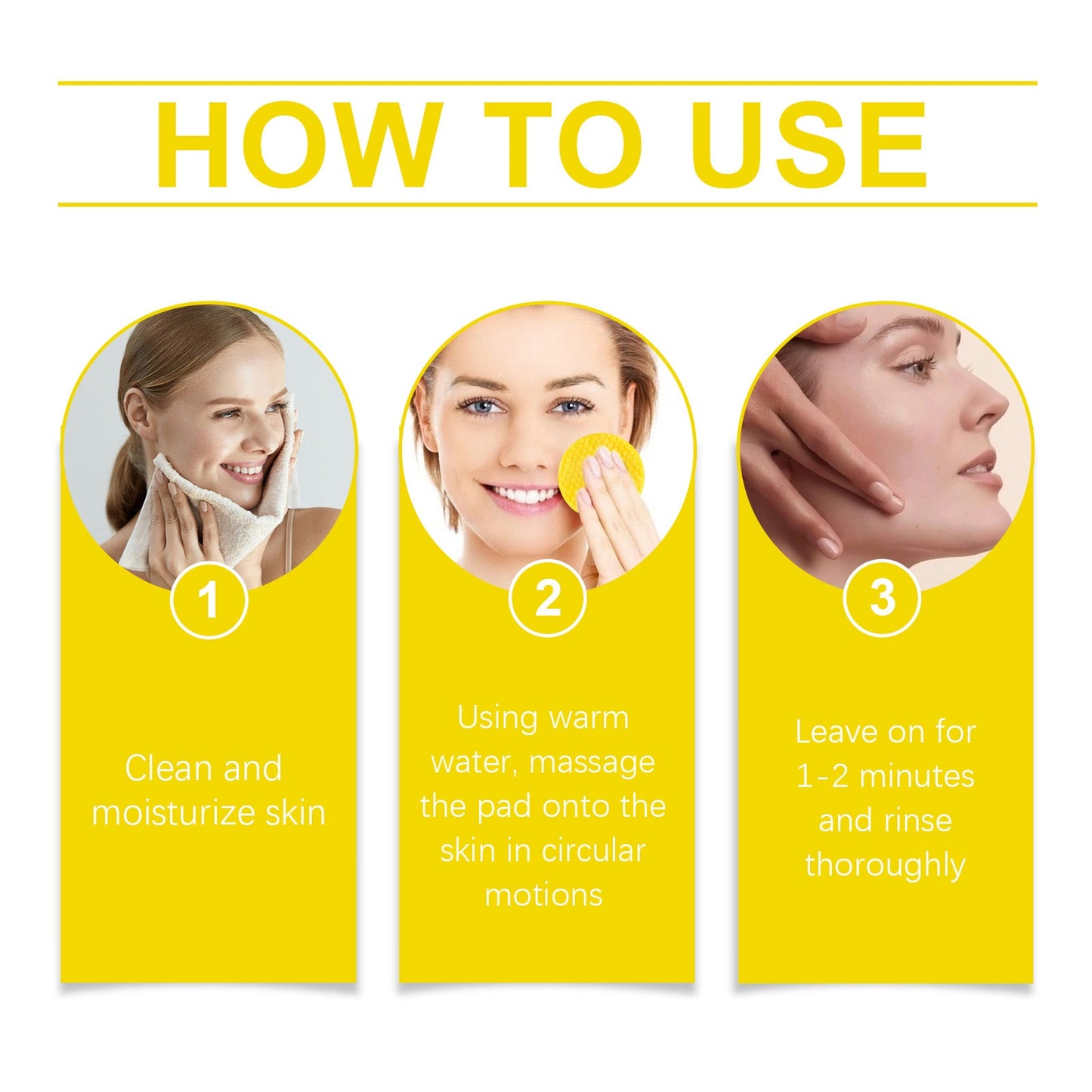 Turmeric Acid Cotton Tablets for Gentle Facial Cleansing