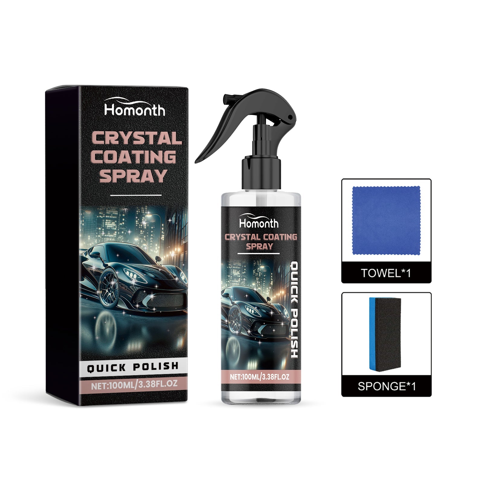 Crystal Coating Spray, Clean Water Stains And Dirt With New Bright Long-Lasting Maintenance Spray - Korvel